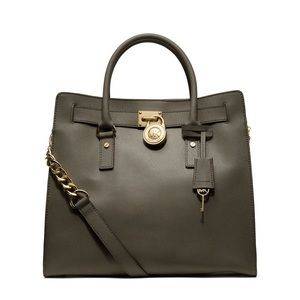 Michael Kors Hamilton Large Saffiano Tote (Olive)